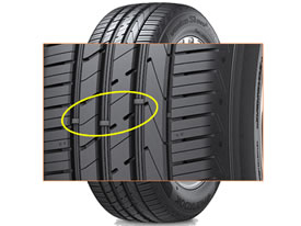 Indicadores TWI de la banda de rodamiento en las llantas